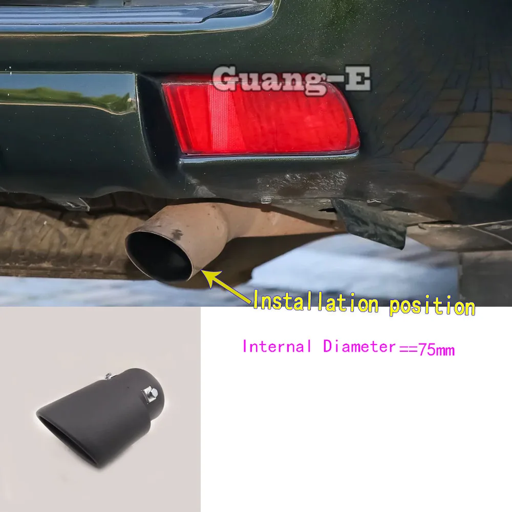 

Internal Diameter=75mm/Baked Lacquer Black/Universal Model-Car Stick Muffler Back End Pipe Dedicate Exhaust Tip Tail Outlet Vent