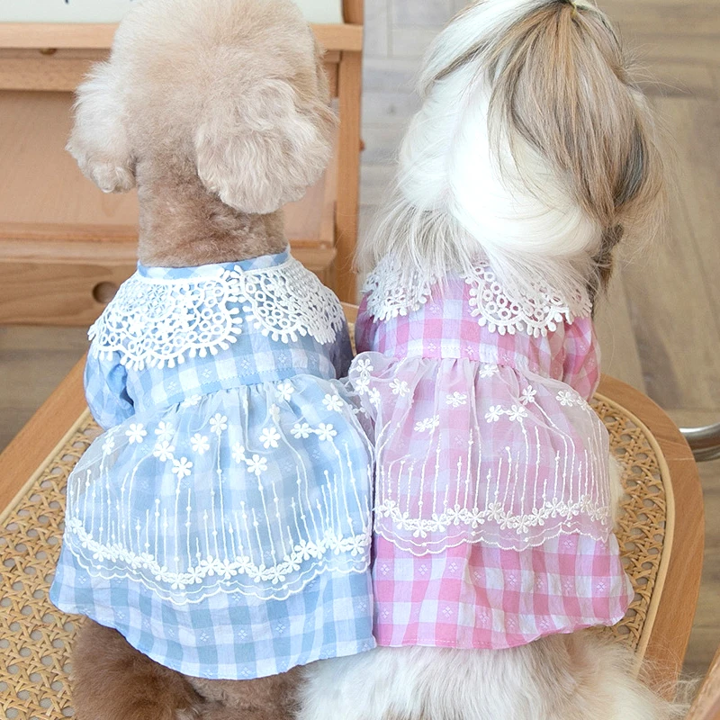 

2022 New Summer Dog Dress Cat Skirt Tutu Chihuahua Yorkie Pomeranian Clothes Shih Tzu Maltese Poodle Bichon Schnauzer Clothing