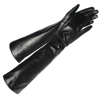 gours winter women real leather gloves black genuine sheepskin touch screen long gloves thin lining soft warm mittens new gsl083