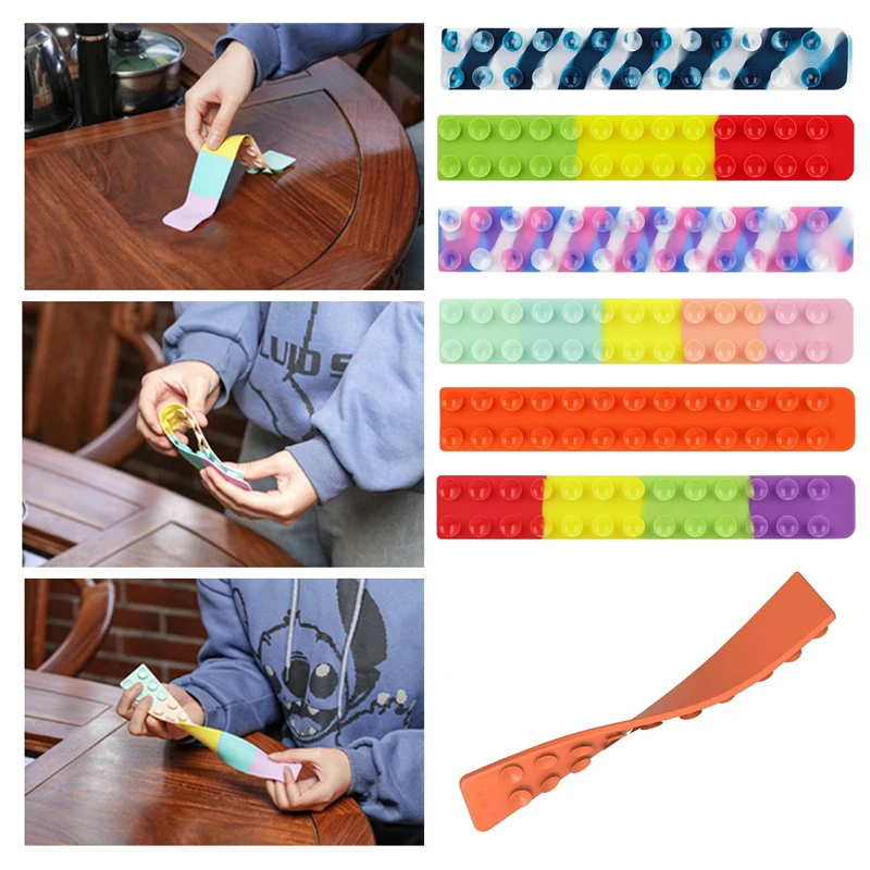 

Kawaii Squidopop Suction Cup Fidget Toys Kids Children Stress Relief Squeeze Antistress Soft Squishy Square Pat Pat Silicone Toy