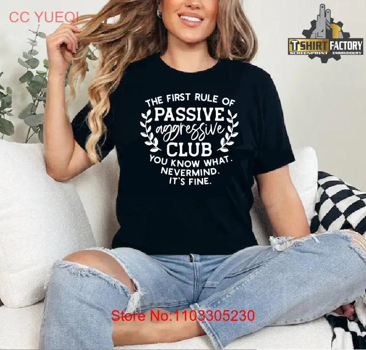 Футболка Первое правило пассивного агрессивного клуба Саркастическая йога Вы