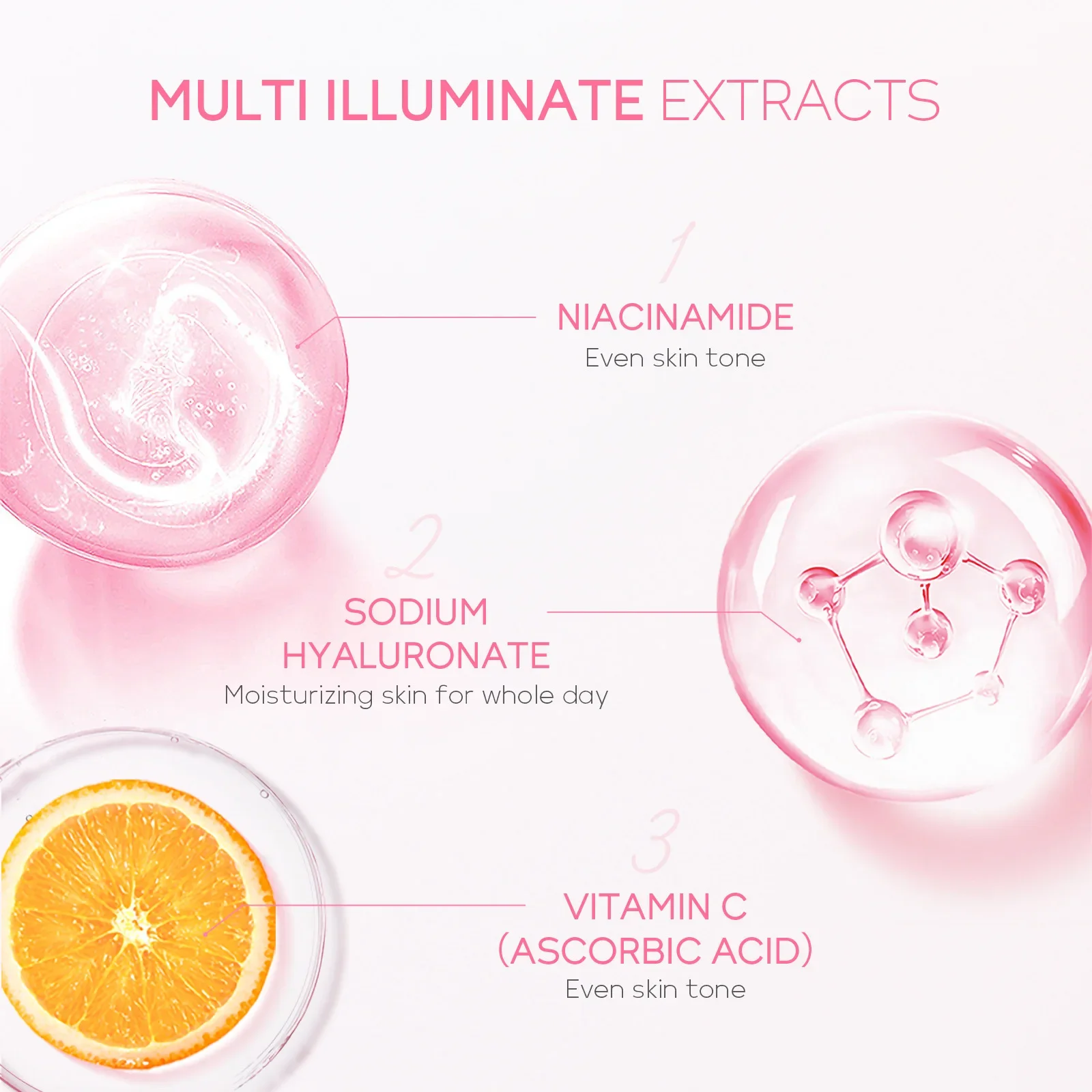 LAIKOU 5 шт. Наборы для ухода за кожей Сакура Очищающее средство лица Увлажняющие