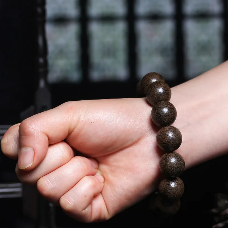 Браслет из древесины Вьетнама 16 мм бусины Будды