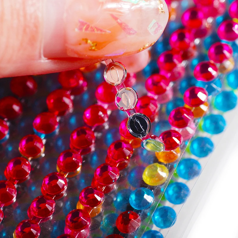 

3/4/5/6mm Rhinestone Stickers Crystal Decal DIY Acrylic Rhinestone Self Adhesive Car Nail Art decorative sticker Scrapbooking