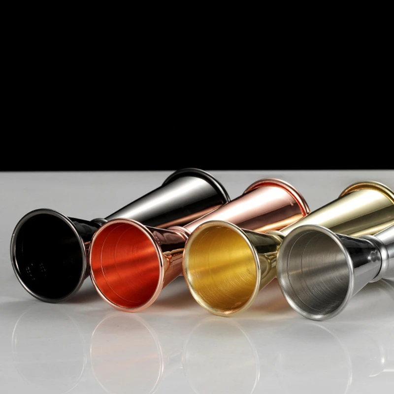 Несколько мерных стаканчиков из нержавеющей стали 30/60 мл двусторонние мерные