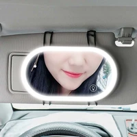 car co pilot vanity mirror car sun visor with light vanity mirror led touch stepless dimmable makeup mirror interior accessories