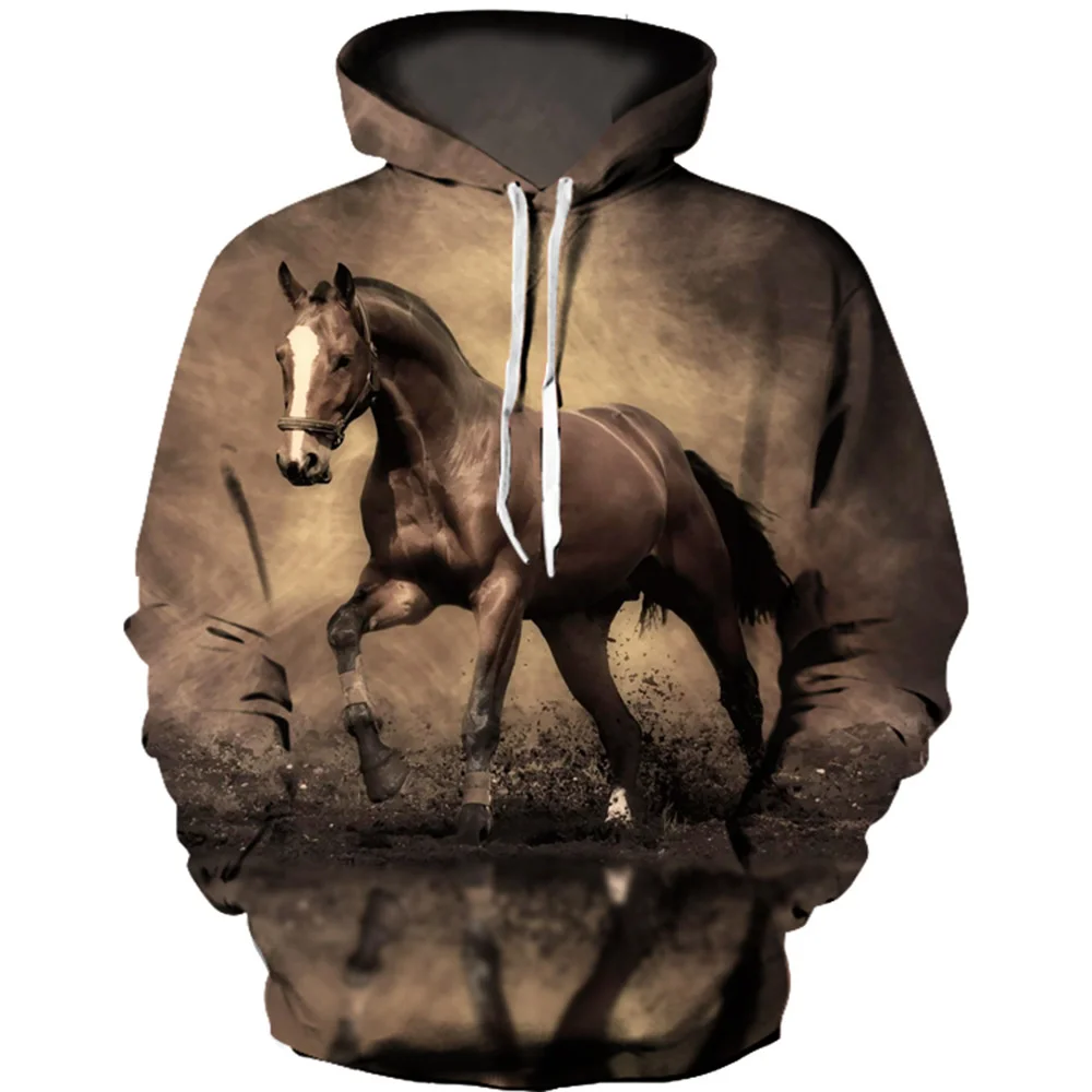 

and 2023New American European Casual Men's Animal Loose Size I Digital Print 3d Hoodie Handsome ManOnePiece