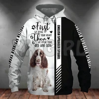 english springer spaniel first we steal your heart 3d printed hoodies unisex pullovers funny dog casual street tracksuit