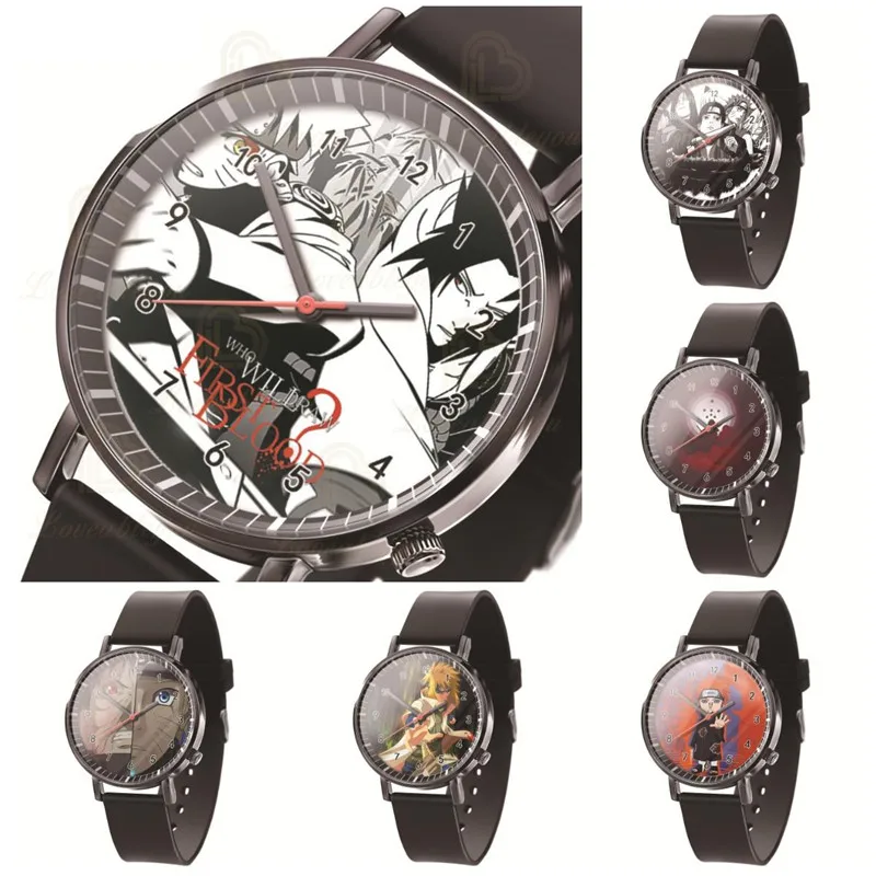 

Оригинальные часы Наруто Hatake Kakashi Uchiha Sasuke модель аниме кварцевые часы студенческие часы игрушки Рождественский подарок