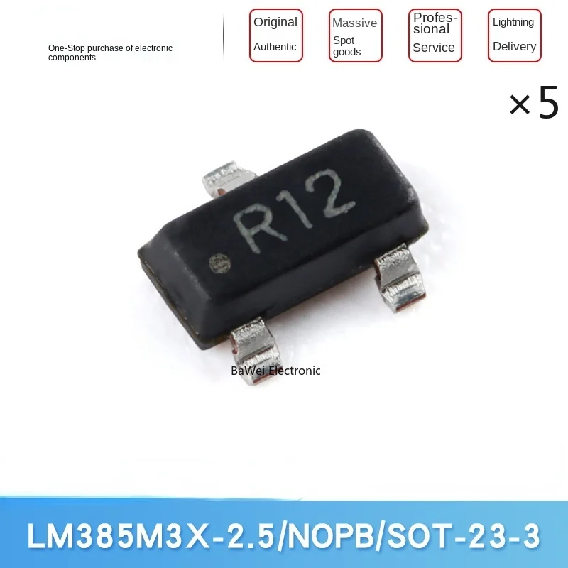 

Original LM385M3X-2.5/NOPB SOT-23-3 2.5V micro power reference voltage chip (5pcs)