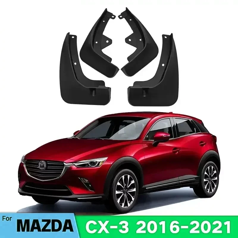 Фото Брызговики для Mazda CX3 CX 3 2016-2021 2017 2018 DK, брызговики, передние и задние брызговики, крыло, внешние аксессуары для автомобиля №1