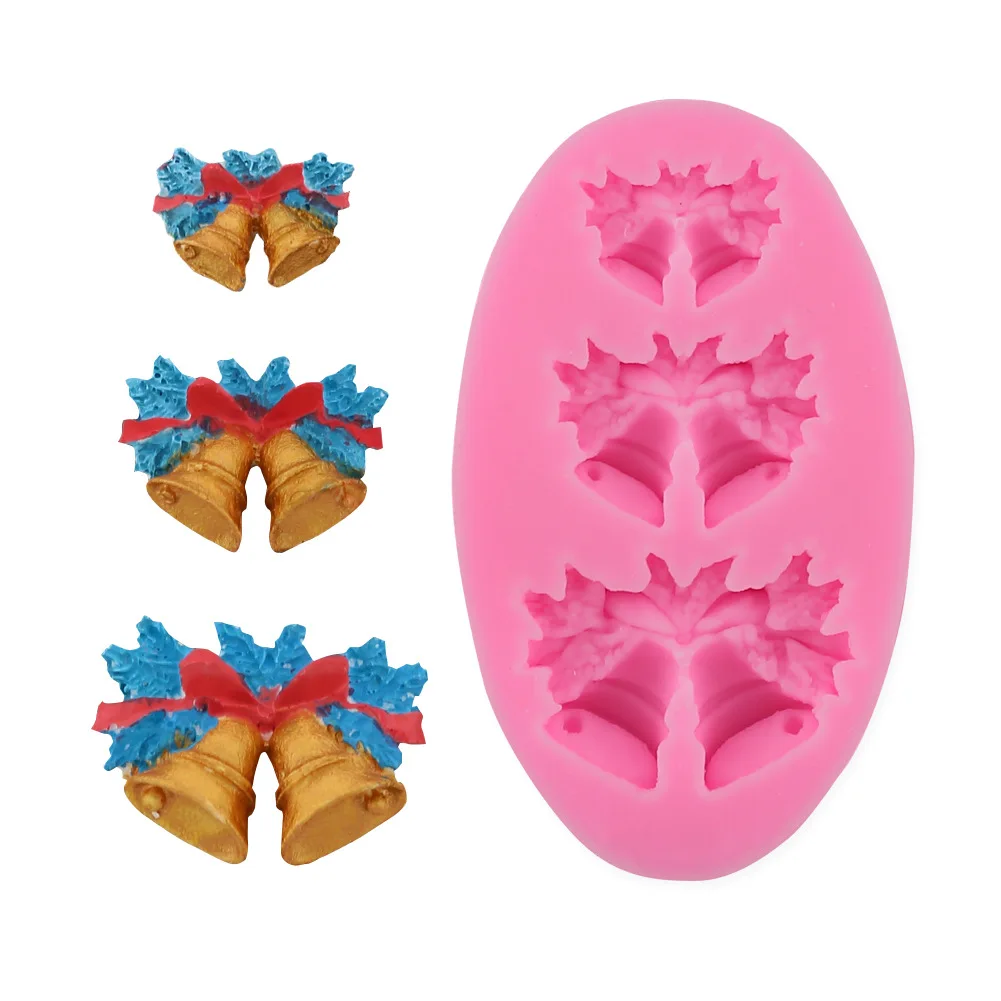 

Christmas Bell Shape Silicone Cake Mold Baking Cake Molds Christmas Chocolate Mold Christmas Decorations Home Bakery Accessories