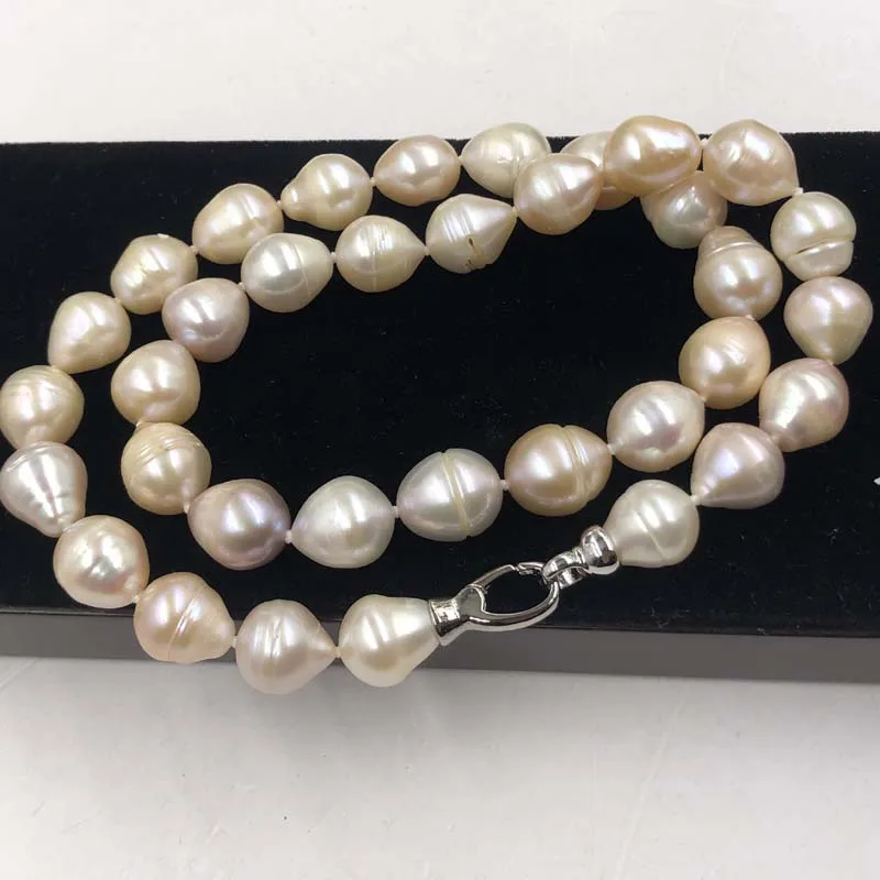 [ELEISPL JEWELRY For One Strand 50CM Long Freshwater Pearl Drop Necklace Multi 11-12mm Free Shipping #22010387