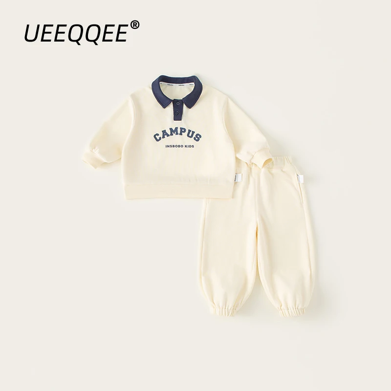 Детский спортивный комплект UEEQQEE 1-10 лет хлопковый свитшот + штаны
