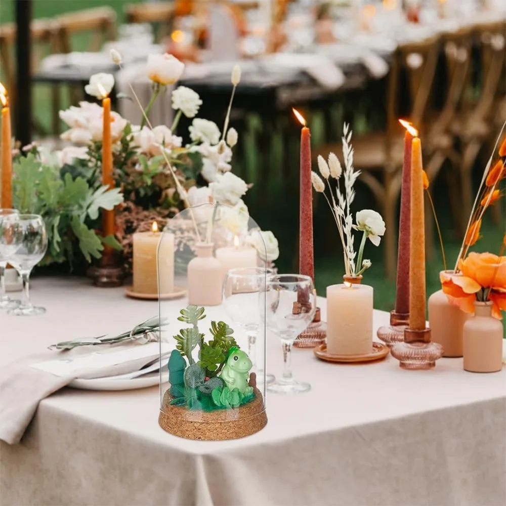 Комплект стеклянных куполов для цветов 2 шт