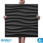 4 шт. 50 см декоративная 3D настенная панель волна Алмазный дизайн не самоклеящаяся каменная плитка 3D настенная наклейка для гостиной Водонепроницаемая настенная бумага
