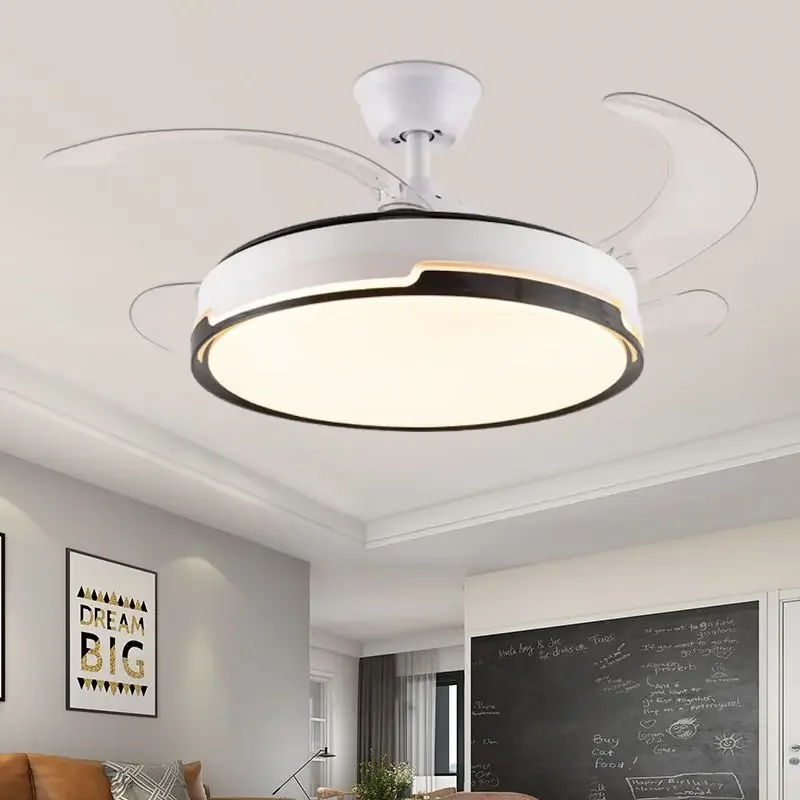 Невидимая светодиодная люстра с Bluetooth-динамиком, лампа с ...