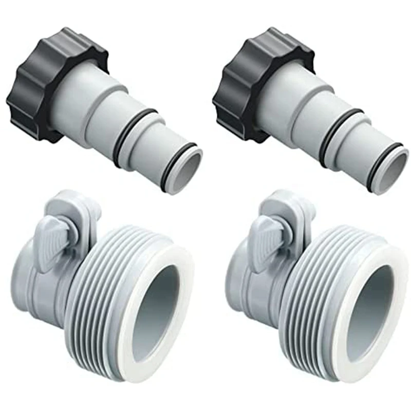 

Replacement Hose Drain Plug Connector Adapter A W/Collar&B Kit Pool Drain Adapter,Converts 1.25 To 1.5 Inch Pool Hose