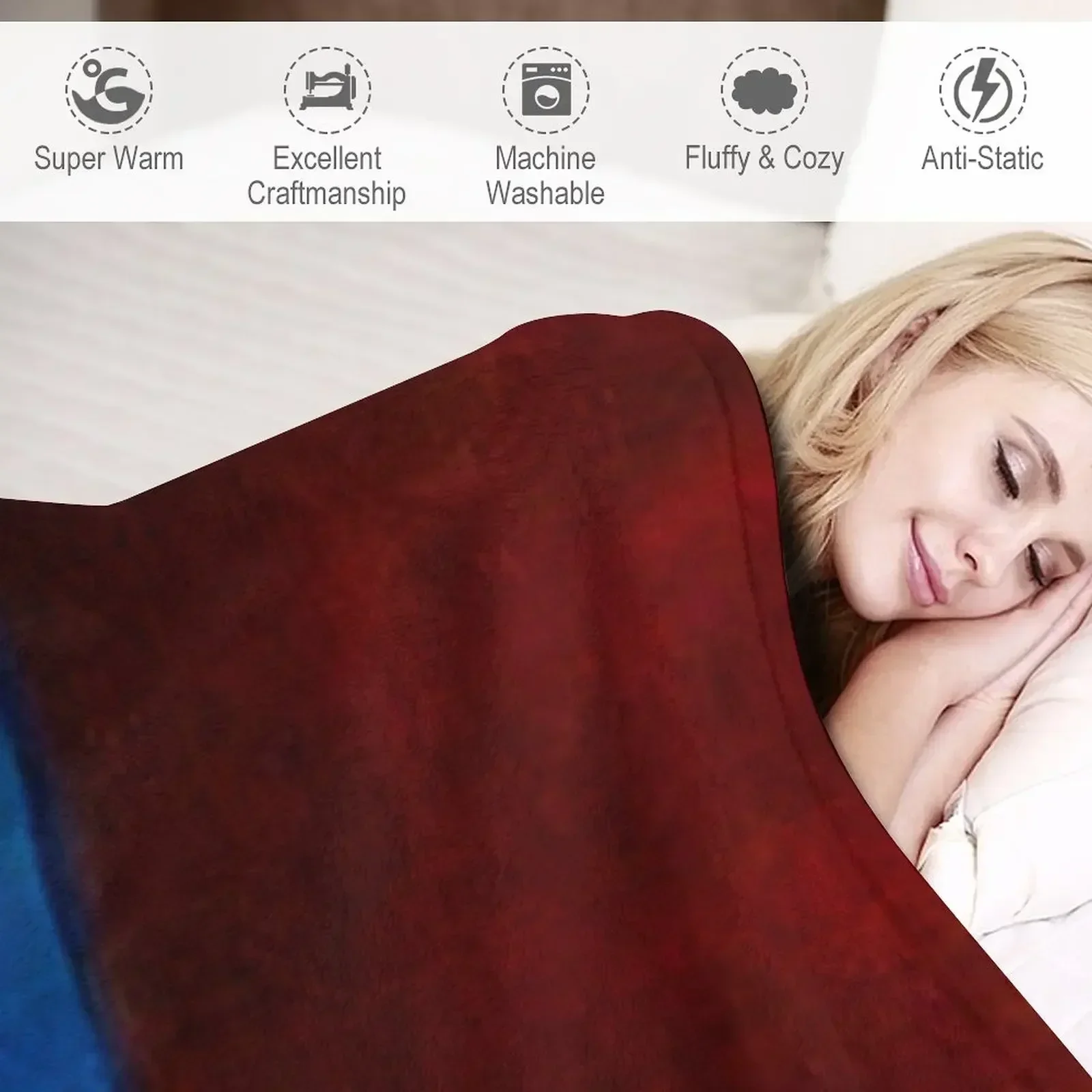 Марк Ротко | Нет. 61-Рый и синий) Плед на заказ Роскошные дизайнерские плед-одеяла