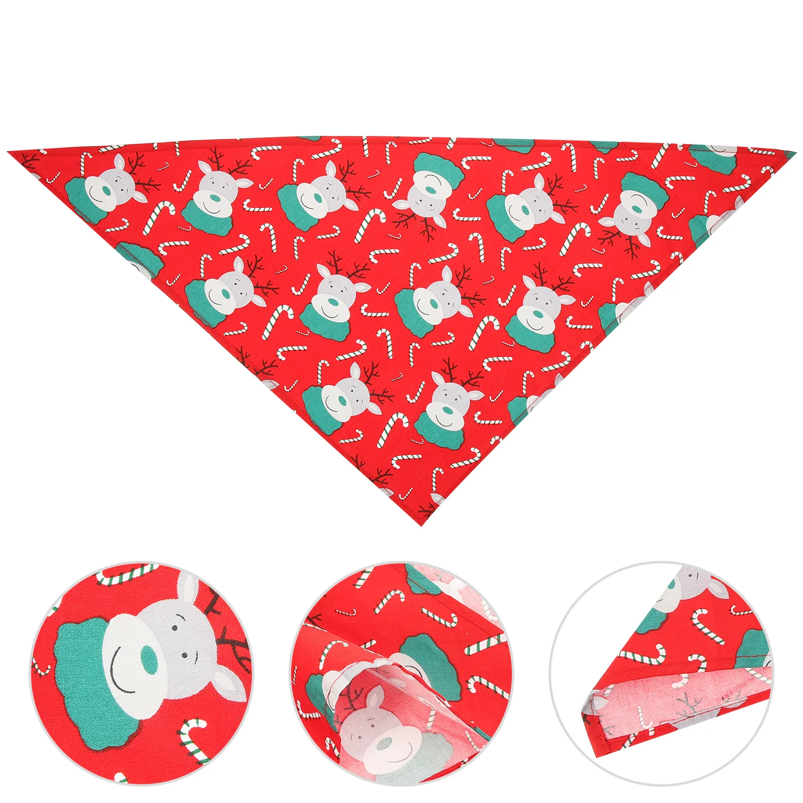 

Triangular Scarf Pet Bib Ornaments Quiz Holiday Dog Bandanna Cloth Triangle Bibs