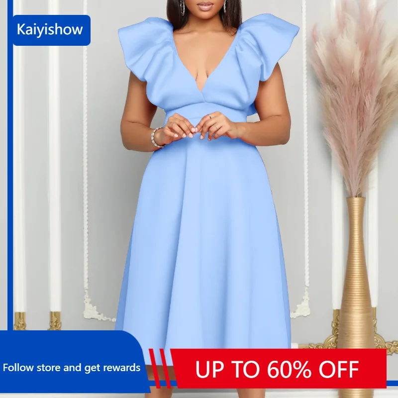 

African Women White Dresses Party V Neck Sleeveless High Waist A Line Pleat Summer Dress Fashion Evening Birthday Gowns 2023 New