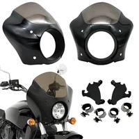 motorcycle gauntlet headlight fairing wtrigger lock mount for sportster xl 883 1200 nightster roadster custom