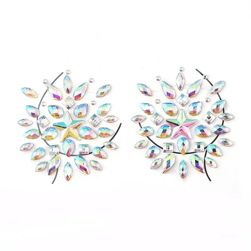 Наклейки на бюстгальтер с кристаллами наклейки шею