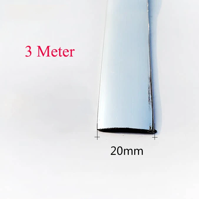 

3 метра, молдинги для стайлинга автомобиля, отделочные полосы, линия для литья автомобиля, полоса, украшение, хромированное покрытие для отделки краев двери автомобиля, Серебристое украшение