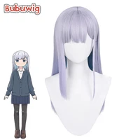 bubuwig synthetic hair anime aharen san wa hakarenai aharen reina cosplay wig 60cm long mixed light purple wigs heat resistant