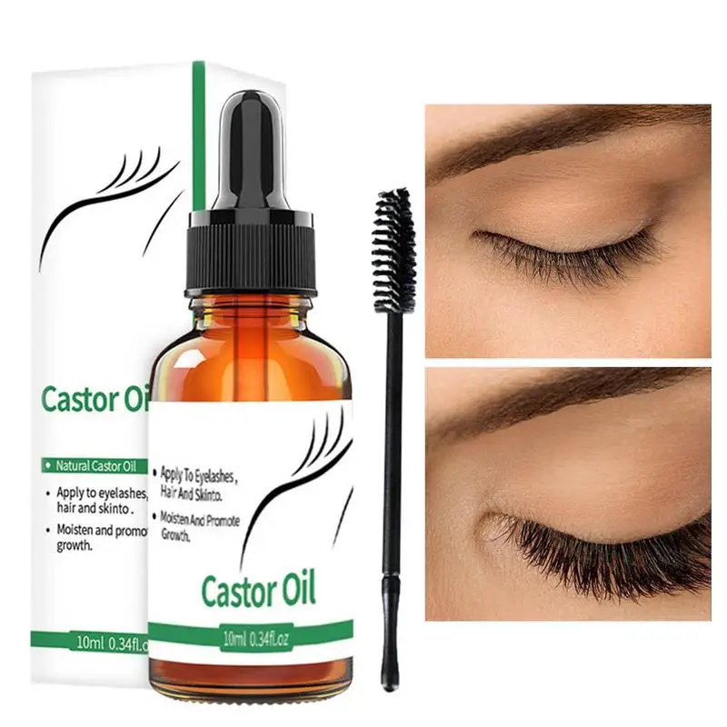 

Castor Oil Hair Eyelash Brows Growth Essential Oil Prevent Skin Aging Castor Essence Moisturizer Skin Care Healthy For Women