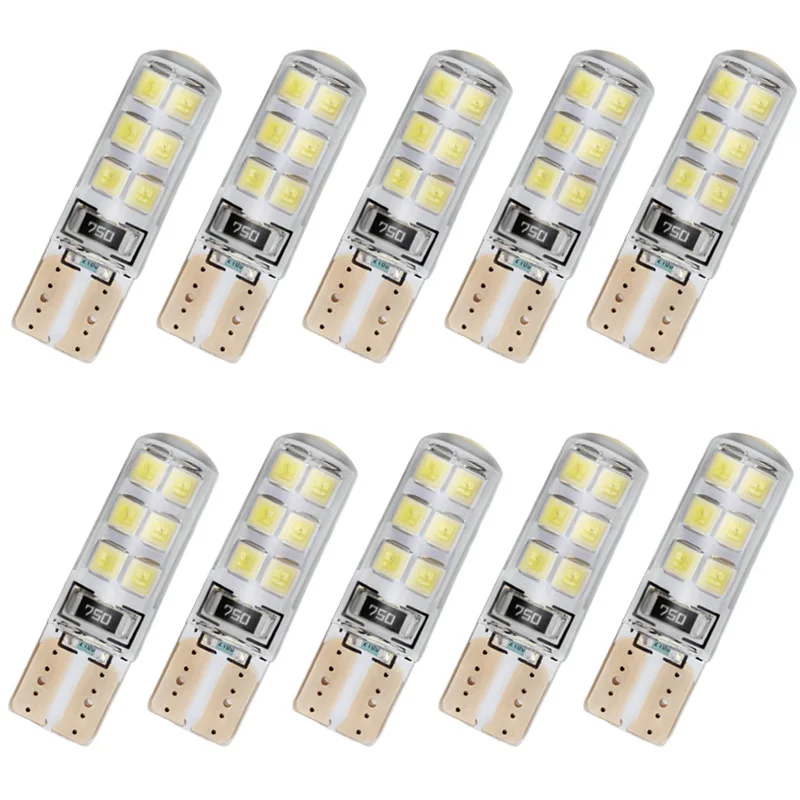 

Pcs Universal 360 Degree Car Lighting White T10 Auto LED Canbus Error Free Bright Light Bulbs W5W 12SMD 2835 Accessories
