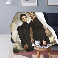 3d printed supernatural blanket flannel print sam winchester portable super warm blanket for sofa sofa plush thin quilt