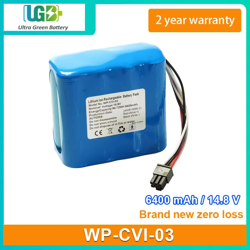 UGB Новая батарея для PMS Minicapt 100 WP-CVI-03 сменная 14 8 V 6400mAh 94.72Wh