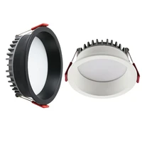dimmable recessed dimmable led downlights 7w 9w 12w 15w 18w 20w 24w deep anti glare cob ceiling lamp spot lights ac90 260v