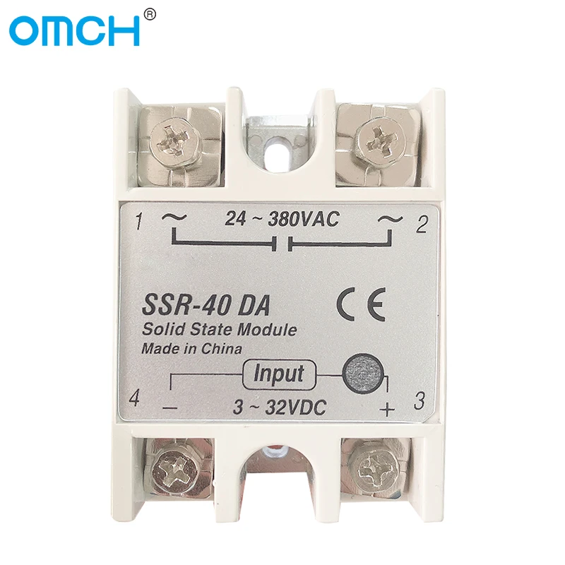 Реле твердотельного модуля SSR 10/25/40DA 3-32 В 12 постоянного тока в 24-380 220 переменного