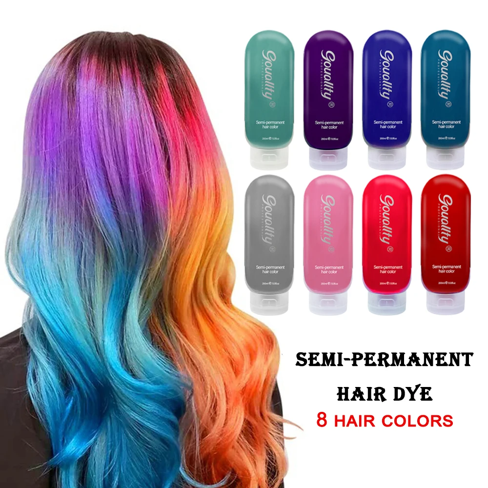 Cream Organic Easy Staining Green Pink Color Hair Dye Tint