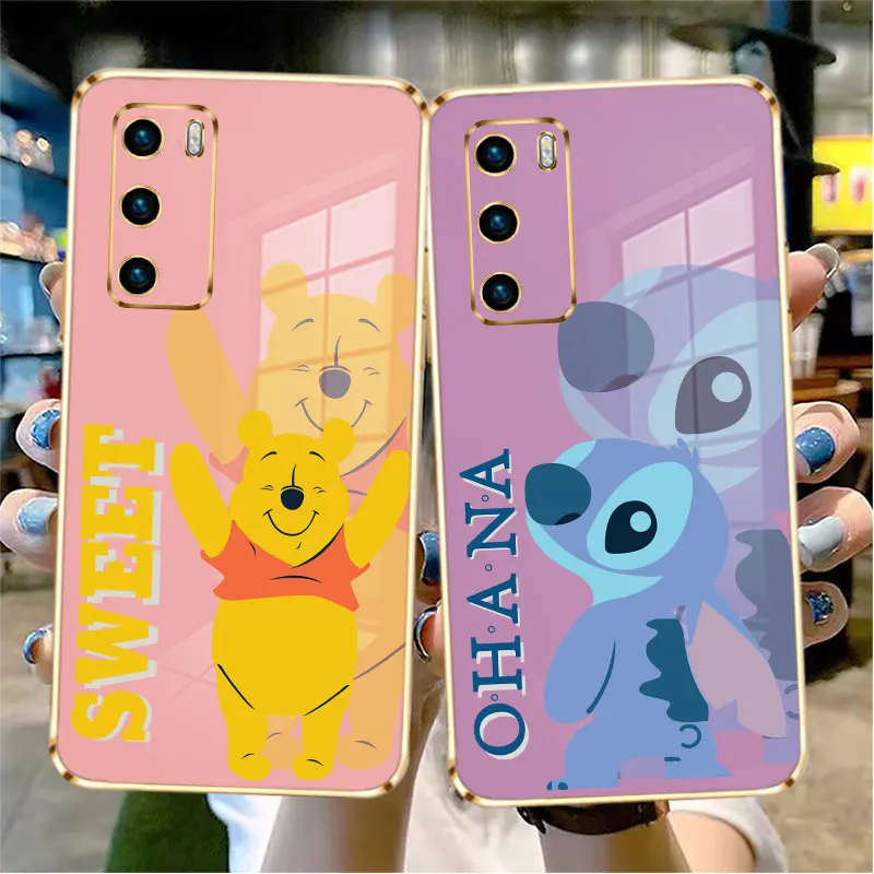 

Soft Cell Winnie the Pooh & Stitch Sweet Disney Matte Fashion Case Cover for Huawei Mate 20 30 40 Pro Nova 7 8 9 8i X P20 Lite