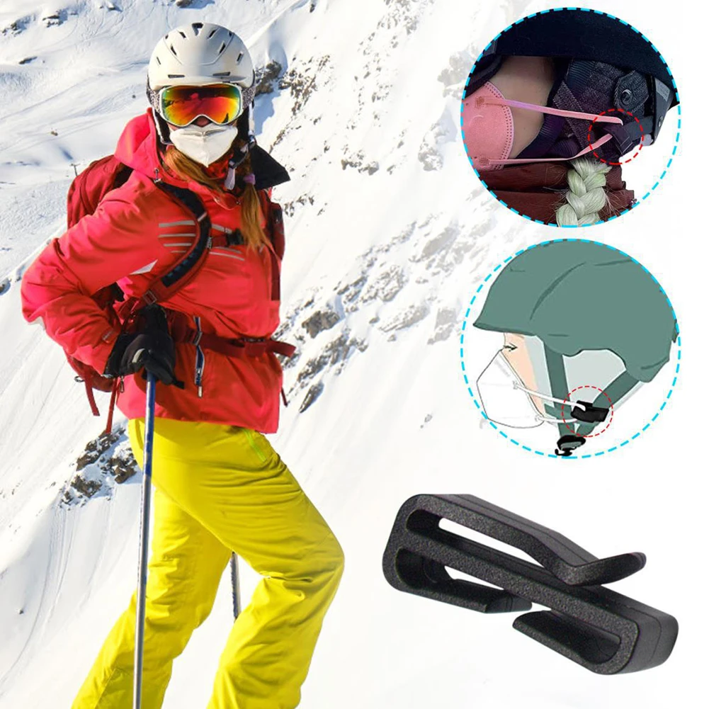 

10pcs Ski Snow Helmet Mask Holder Multipurpose Non Slip Molle Hook Clips for Outdoor Cycling Skiing Climbing Sports