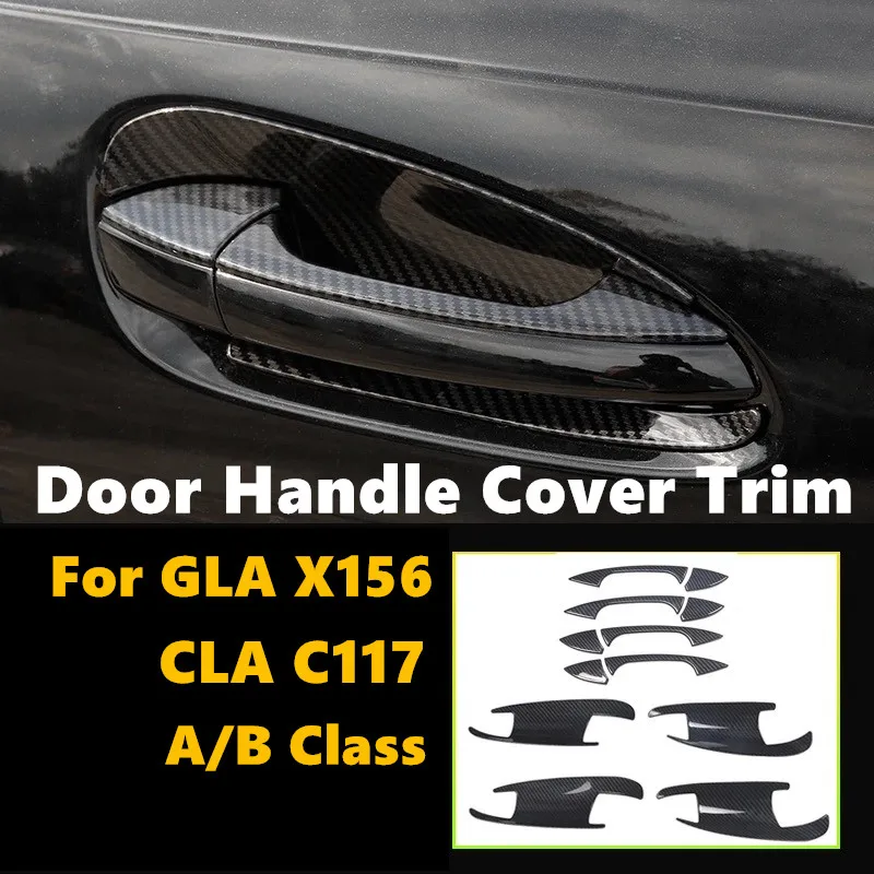 

Carbon Fiber Auto Door Handle Cover Trim Bowl Frame For Mercedes Benz A/B Class GLA X156 CLA C117 GLS ML