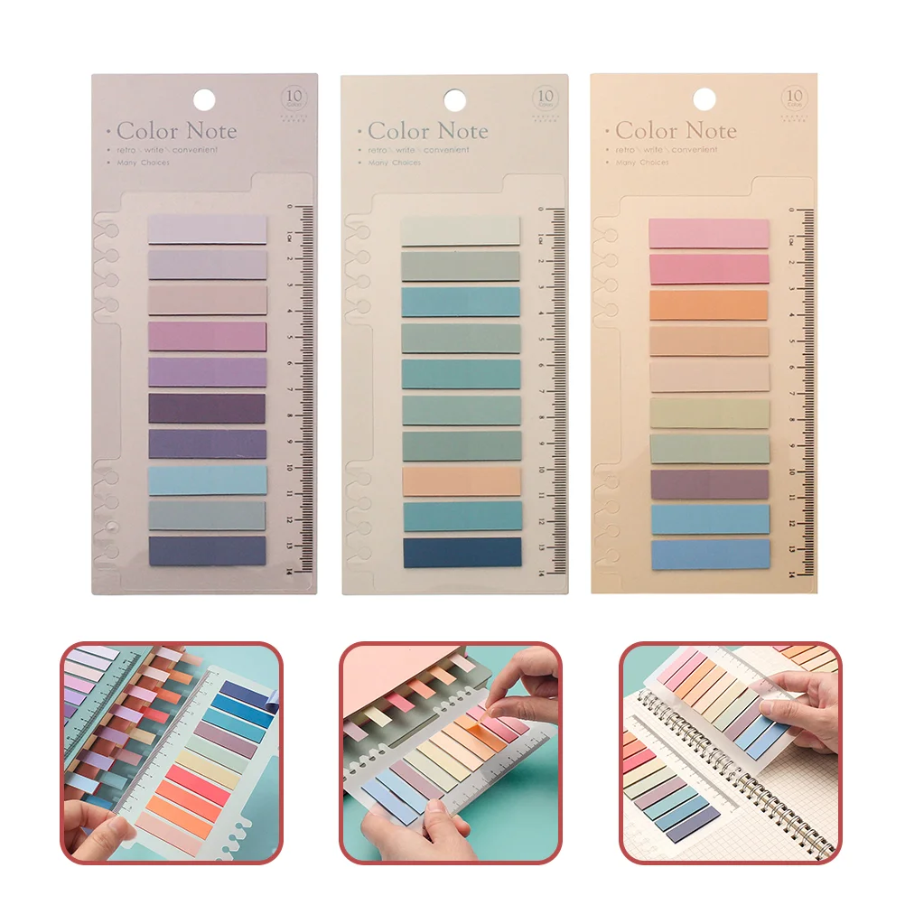 

600pcs Page Markers Repositionable Sticky Index Tabs Book Page Tabs Stickers (200pcs/pad)