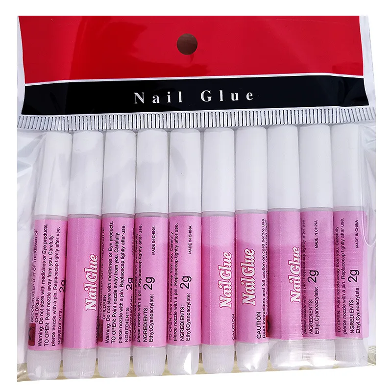 

10Pcs/Set Mini Beauty Nail Glue False Art Decorate Tips Acrylic Glue Nail Accessories False Nail Extension Glue Colle Faux Ongle