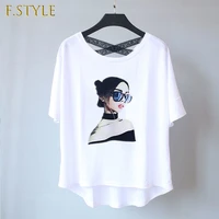 f girls clothes tops pulovers fashion womens t shirt for summer short sleeve casual aesthetic loose korean backless t shirt