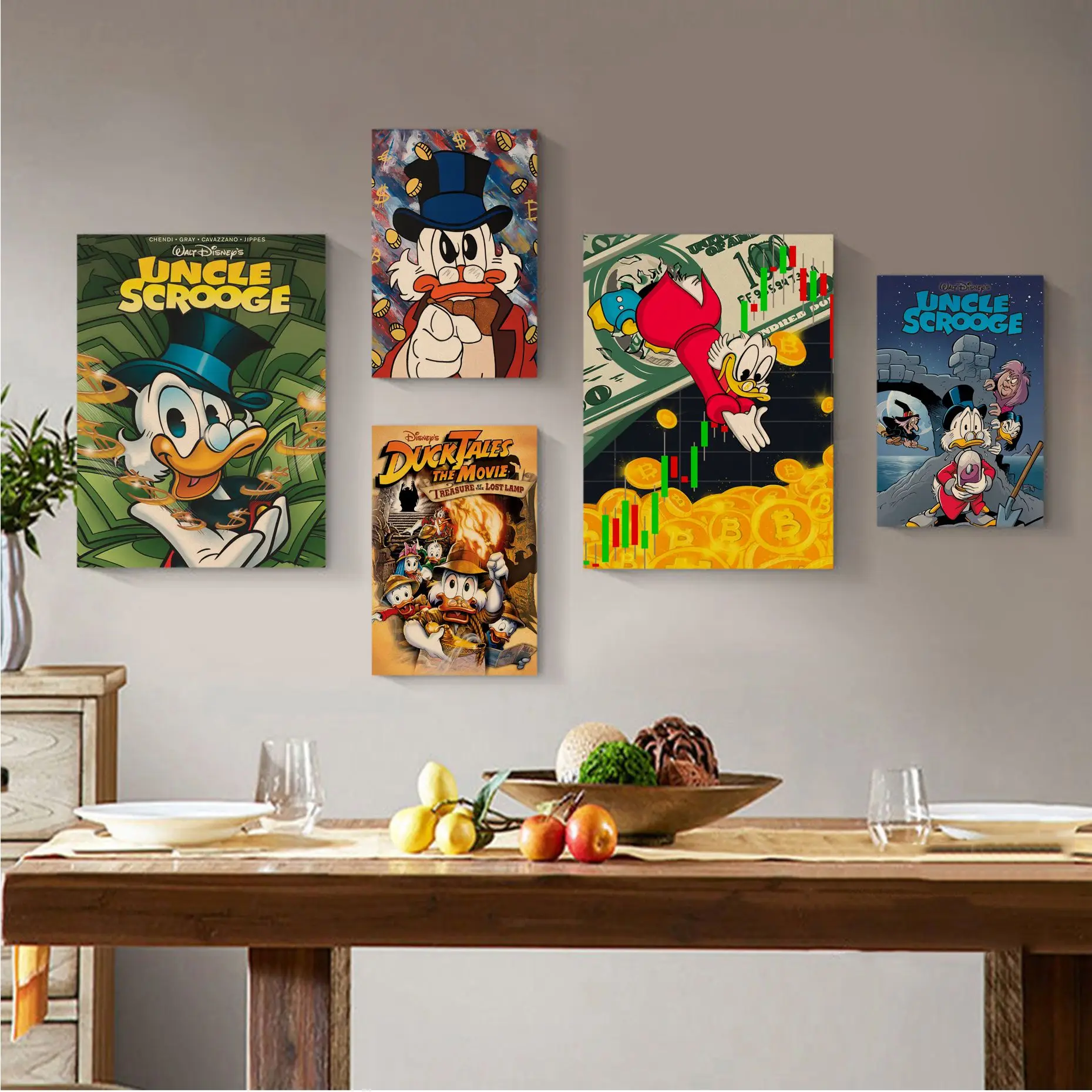 

Disney Scrooge Mcduck Retro Kraft Paper Poster Kraft Paper Prints and Posters Decor Art Wall Stickers
