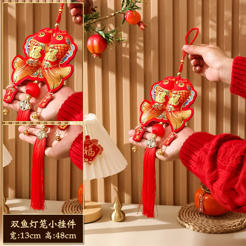 

Красный кулон Рыбы для украшения гостиной