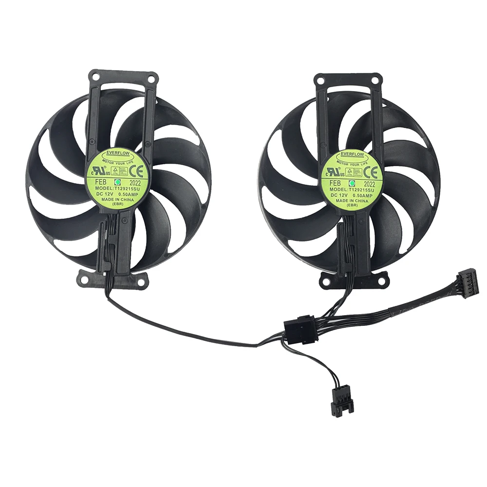 87mm T129215SU 12V 0.5A 6Pin Dual RTX3060 3060 Ti Graphic Card Cooler Fans For ASUS GeForce RTX 3060Ti V2 MINI DUAL OC Fan images - 6
