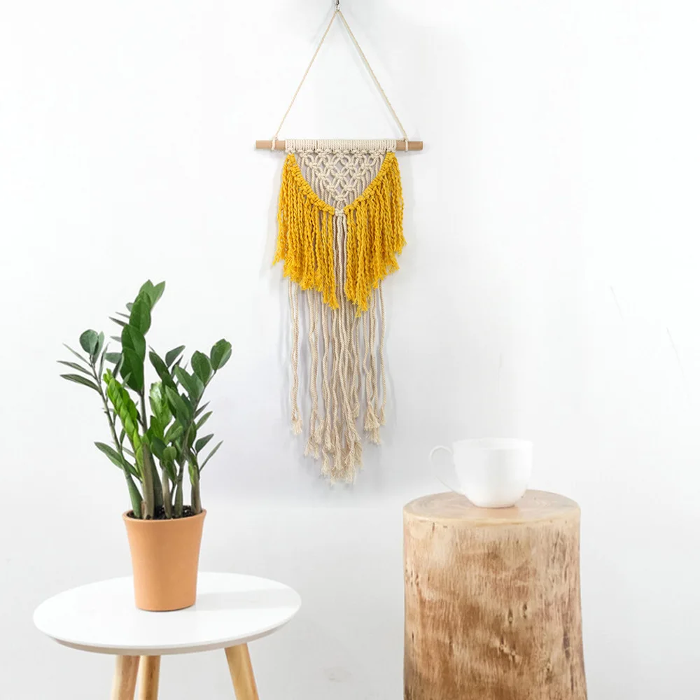 

Home pendant hand-woven Bohemia tapestry weaving technology cotton thread MS7201