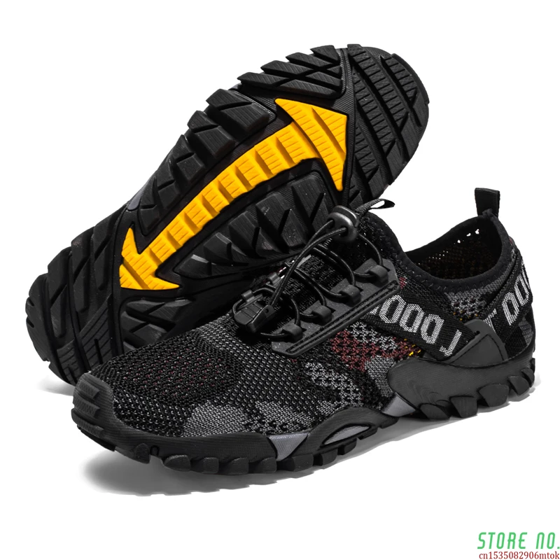 

2022 Men Hiking Shoes Water Shoes Outdoor Waterproof and Non-slip Wading Sheos Plus Size 46