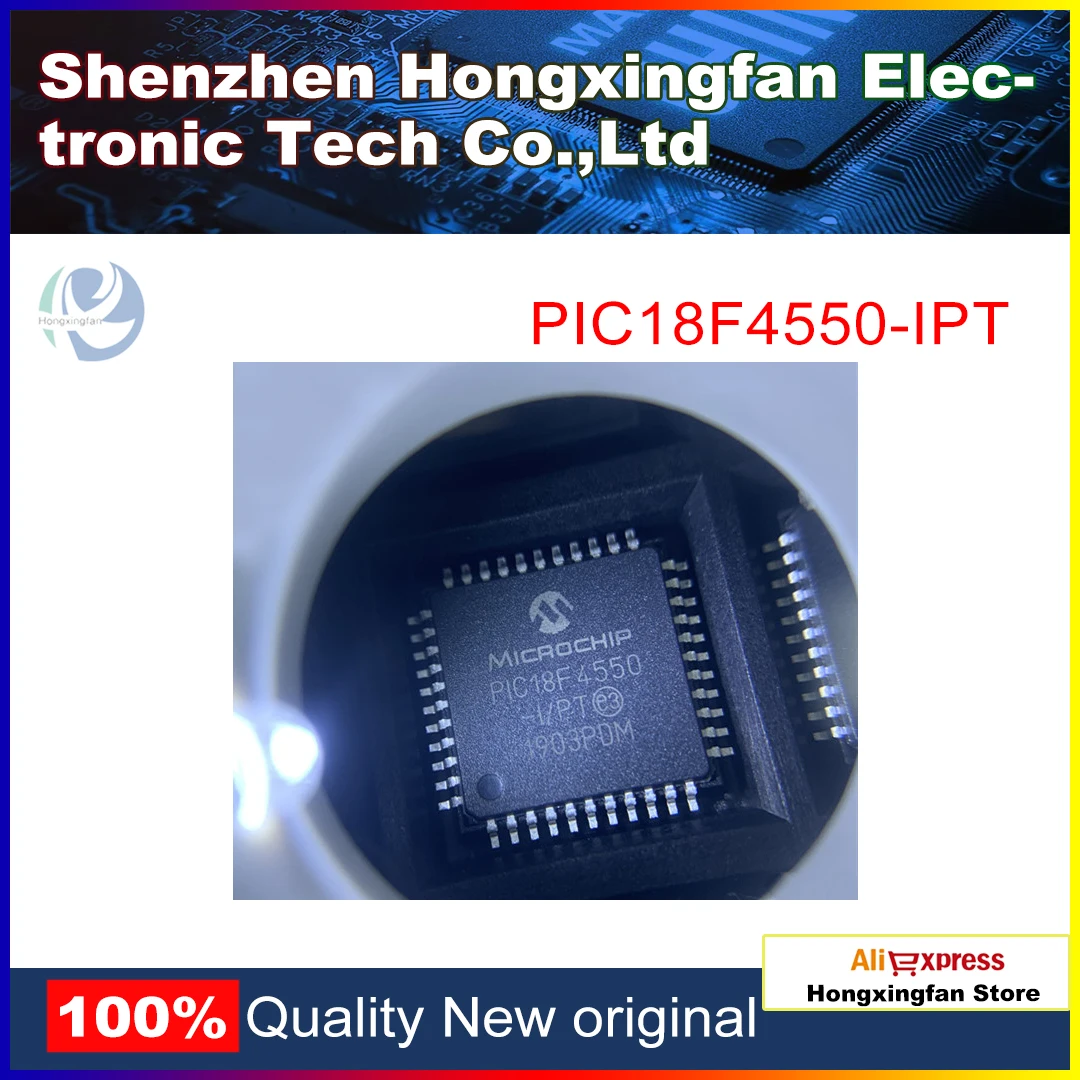 10PCS PIC18F4550-I/PT Hongxingfan In stock 8-bit Microcontroller -MCU 32kBF 2048RM FSUSB2 Integrated Circuit TQFP-44