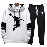 mens tracksuit set casual pants pullover jogging clothes for men hooded sweatshirts autumn urban streetwear daily sports hoodie