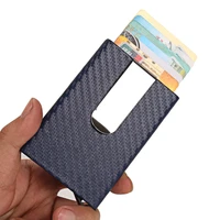 credit card case men women business stainless steel card holder wallet slim credit card clip antimagnetic purse card storage box